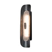Hubbardton Forge 201065 Shield 1-lt 24" Tall LED Small Wall Sconce - Black/Clear Steel