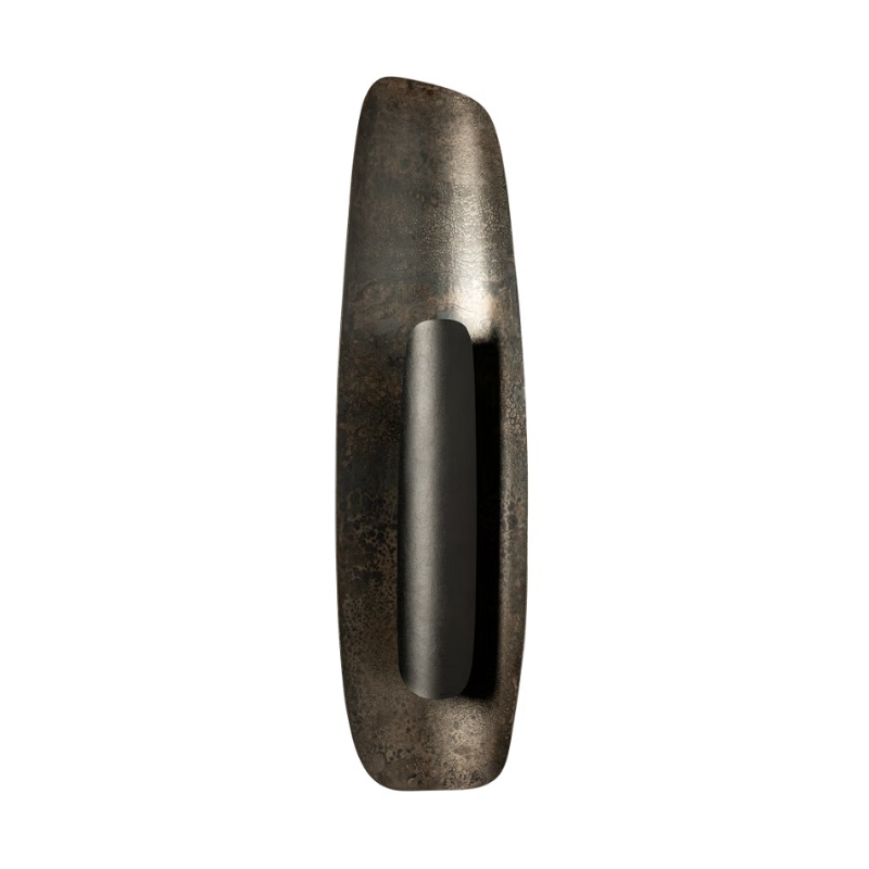 Hubbardton Forge 201067 Shield 1-lt 46" Tall LED Large Wall Sconce - Black/Clear Steel