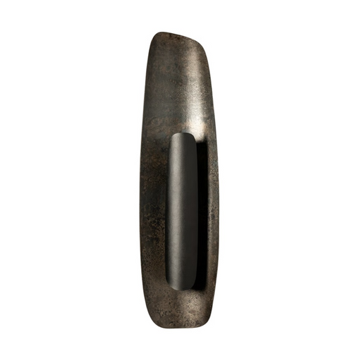 Hubbardton Forge 201067 Shield 1-lt 46" Tall LED Large Wall Sconce - Black/Clear Steel