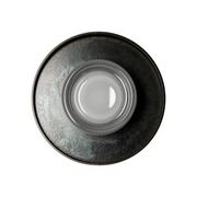 Hubbardton Forge 201085 Focal 1-lt 14" LED Large Sconce/Flush Mount - Dark Smoke/Clear Steel