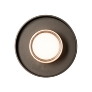 Hubbardton Forge 201086 Focal 1-lt 10" LED Small Sconce/Flush Mount - Oil Rubbed Bronze/Bronze