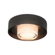Hubbardton Forge 201086 Focal 1-lt 10" LED Small Sconce/Flush Mount - Oil Rubbed Bronze/Bronze