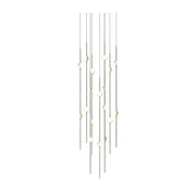 Sonneman 2012-J20 Constellation 18-lt 12" LED Pendant with 20-ft Cord - Satin Nickel White Optical Acrylic