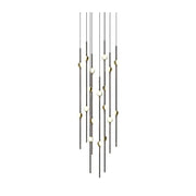 Sonneman 2012 Constellation 18-lt 12" LED Pendant - Espresso Black 2200K White