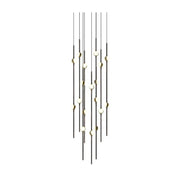 Sonneman 2012-J20 Constellation 18-lt 12" LED Pendant with 20-ft Cord - Espresso Black White Optical Acrylic