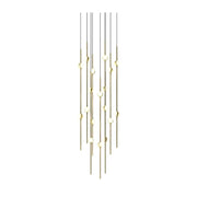 Sonneman 2012-J20 Constellation 18-lt 12" LED Pendant with 20-ft Cord - Satin Brass White Optical Acrylic