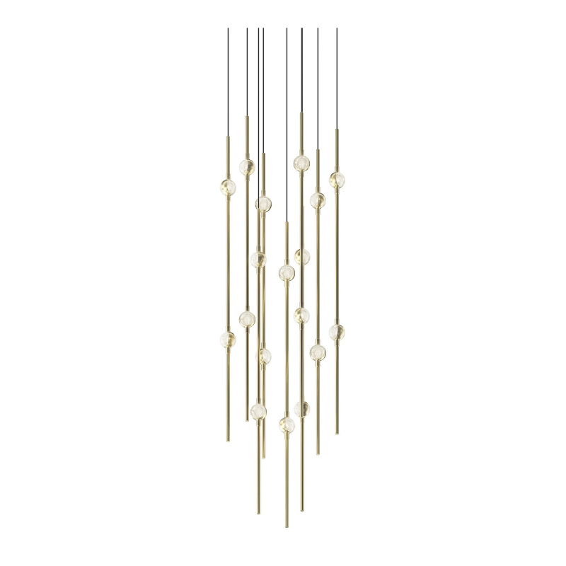 Sonneman 2012 Constellation 18-lt 12" LED Pendant - Satin Brass