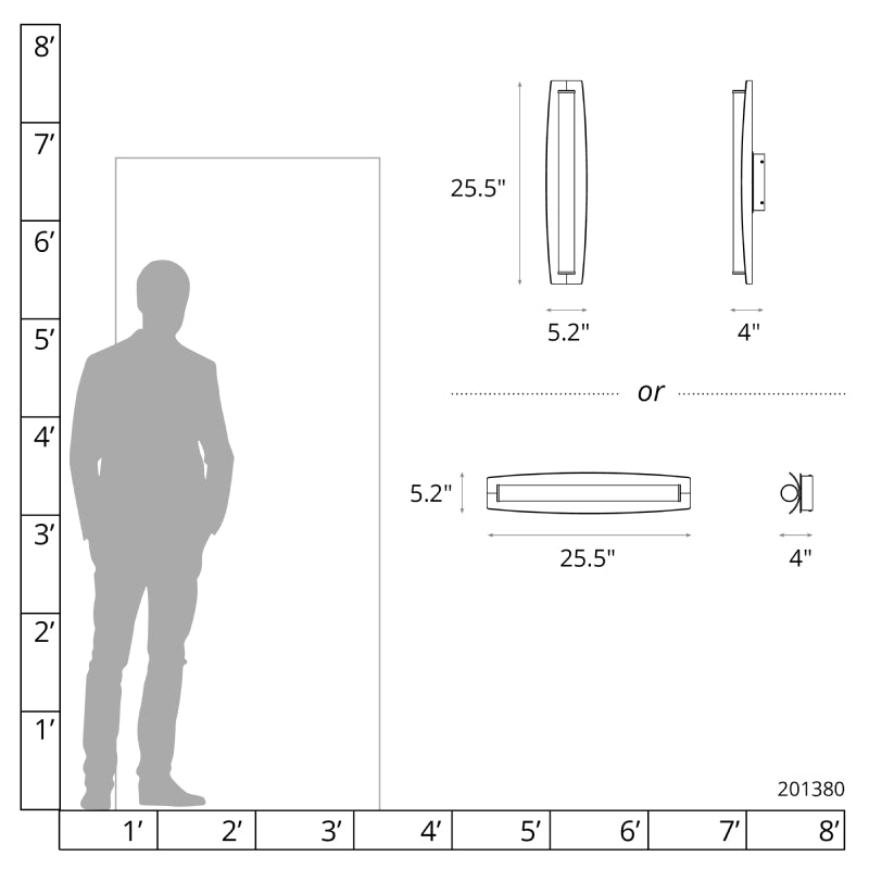 Hubbardton Forge 201380 Passage 1-lt 26" LED Bath Bar