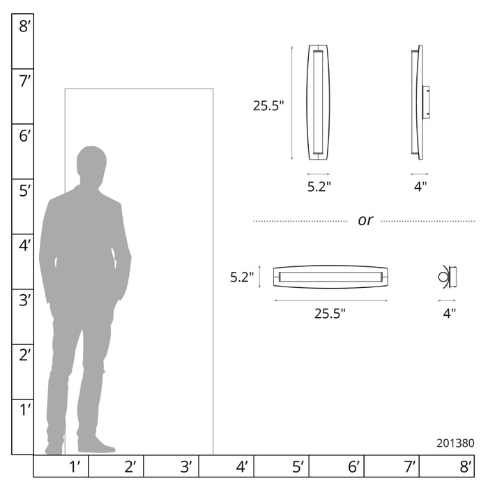 Hubbardton Forge 201380 Passage 1-lt 26" LED Bath Bar