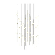 Sonneman 2015 Constellation 40-lt 22" LED Pendant - Satin Nickel 2700K White Optical Acrylic