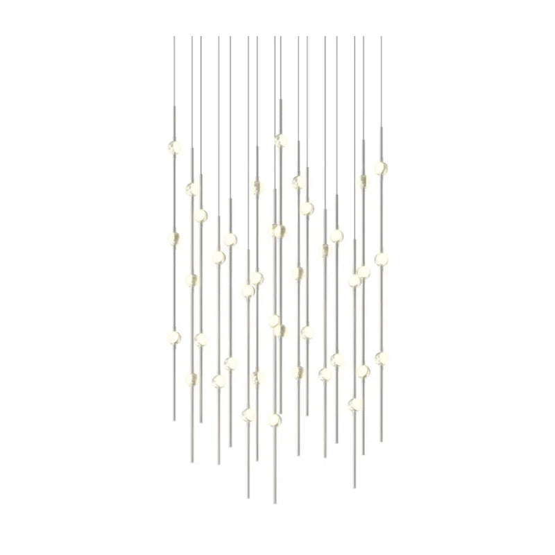 Sonneman 2015 Constellation 40-lt 22" LED Pendant - Satin Nickel 2700K White Optical Acrylic