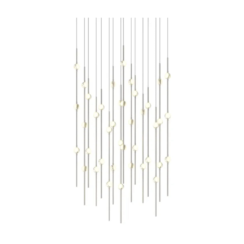Sonneman 2015 Constellation 40-lt 22" LED Pendant - Satin Nickel White Optical Acrylic
