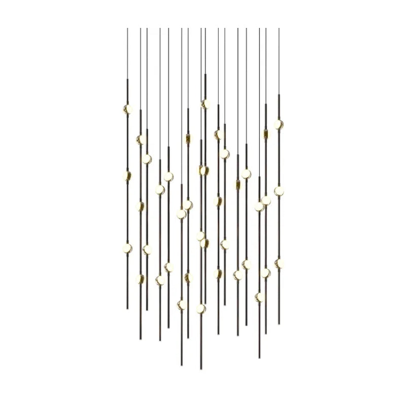 Sonneman 2015 Constellation 40-lt 22" LED Pendant - Espresso Black 2200K White Optical Acrylic