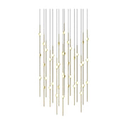Sonneman 2015-J20 Constellation 40-lt 22" LED Pendant with 20-ft Cord - Satin Brass White Optical Acrylic 2700K