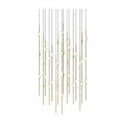 Sonneman 2015 Constellation 40-lt 22" LED Pendant - Satin Brass 2700K White Optical Acrylic
