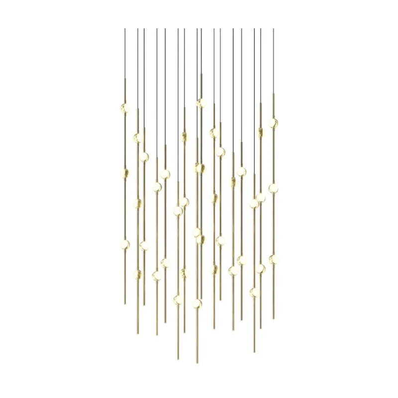 Sonneman 2015 Constellation 40-lt 22" LED Pendant - Satin Brass 2700K White Optical Acrylic