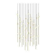 Sonneman 2015-J20 Constellation 40-lt 22" LED Pendant with 20-ft Cord - Satin Brass White Optical Acrylic 2700K