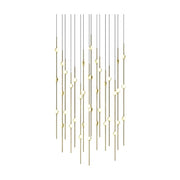 Sonneman 2015 Constellation 40-lt 22" LED Pendant - Satin Brass White Optical Acrylic