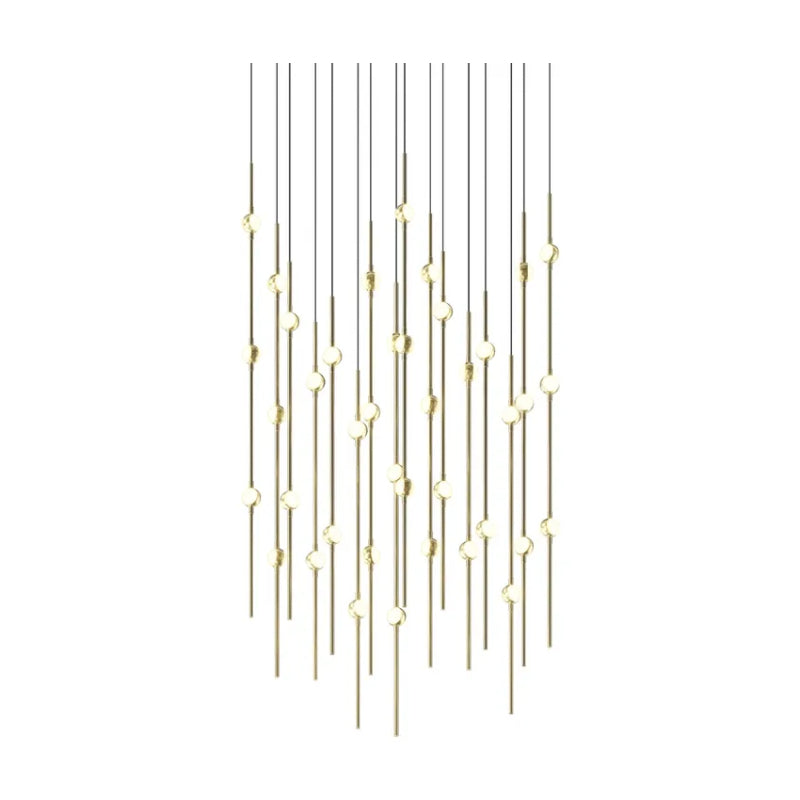Sonneman 2015 Constellation 40-lt 22" LED Pendant - Satin Brass White Optical Acrylic