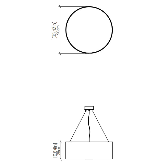Accord 217LED Cylindrical 1-lt 35" LED Pendant