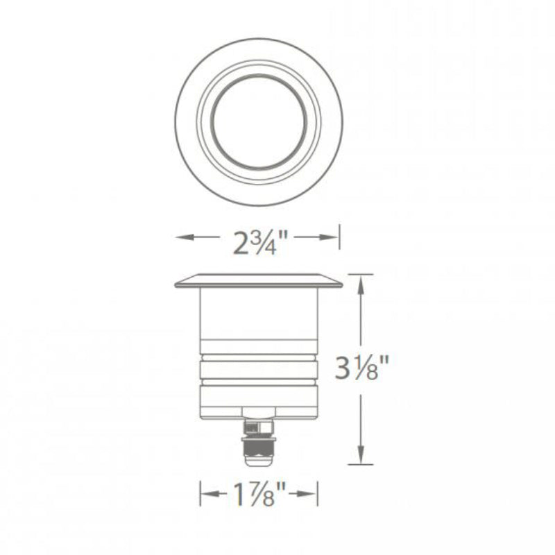 WAC 2022 2" Landscape Recessed LED Inground Round Honeycomb louver Light