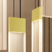 Sonneman 3095 V Panels 6-lt 7" LED Chandelier - Brass