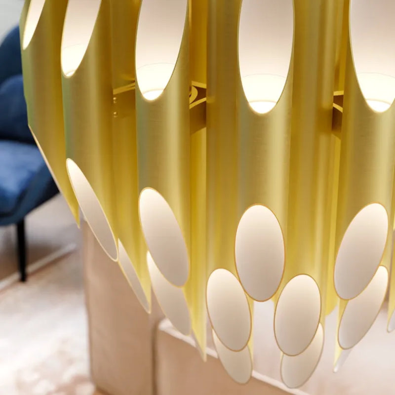 Sonneman 2048 Chimes 90-lt 24" LED Chandelier - Satin Brass