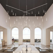 Sonneman SLS1149 Suspenders 13-ft Freeform Tri-Bar with Monoline Thin Cylinder Luminaires