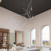 Sonneman SLS1149 Suspenders 13-ft Freeform Tri-Bar with Monoline Thin Cylinder Luminaires