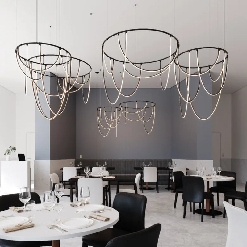 Sonneman SLS4243 Suspenders 2-Bar Offset Ring with Light Curve Luminaires