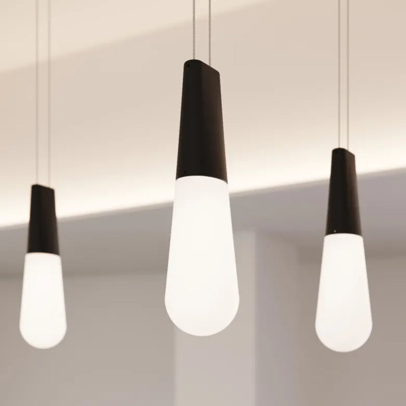 Sonneman SLS4237 Suspenders 48" x 96" Parallels with Height Adjustable Etched Teardrop Luminaires