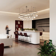 Sonneman SLS4238 Suspenders Path 3-Bar Racetrack with Height Adjustable Etched Globe Luminaires