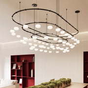 Sonneman SLS4238 Suspenders Path 3-Bar Racetrack with Height Adjustable Etched Globe Luminaires