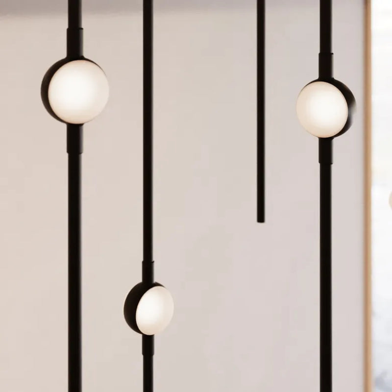 Sonneman 2012-J20 Constellation 18-lt 12" LED Pendant with 20-ft Cord - Espresso Black White Optical Acrylic