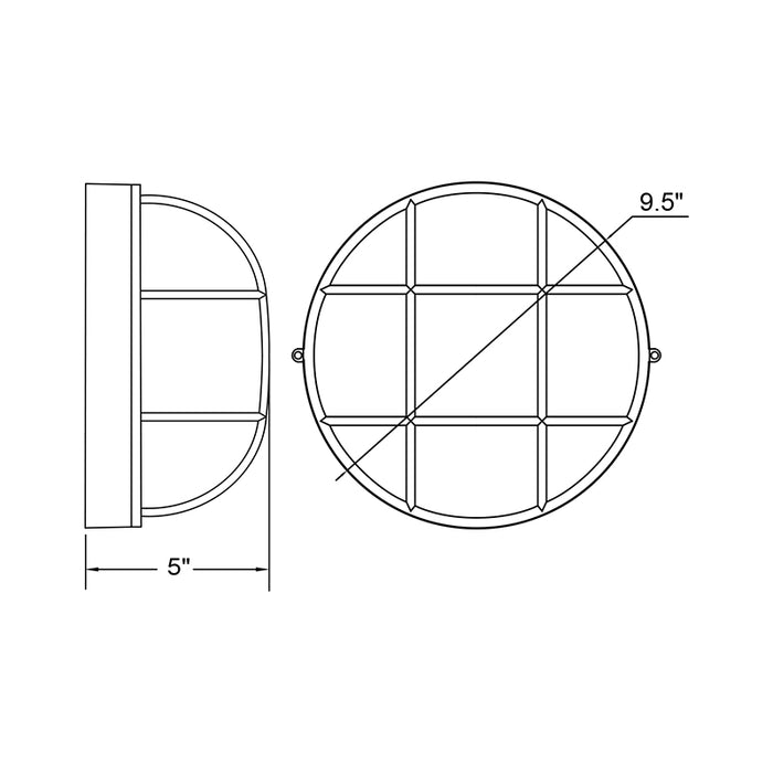 Access 20296 Nauticus 1-lt Outdoor Circular Bulkhead - Medium