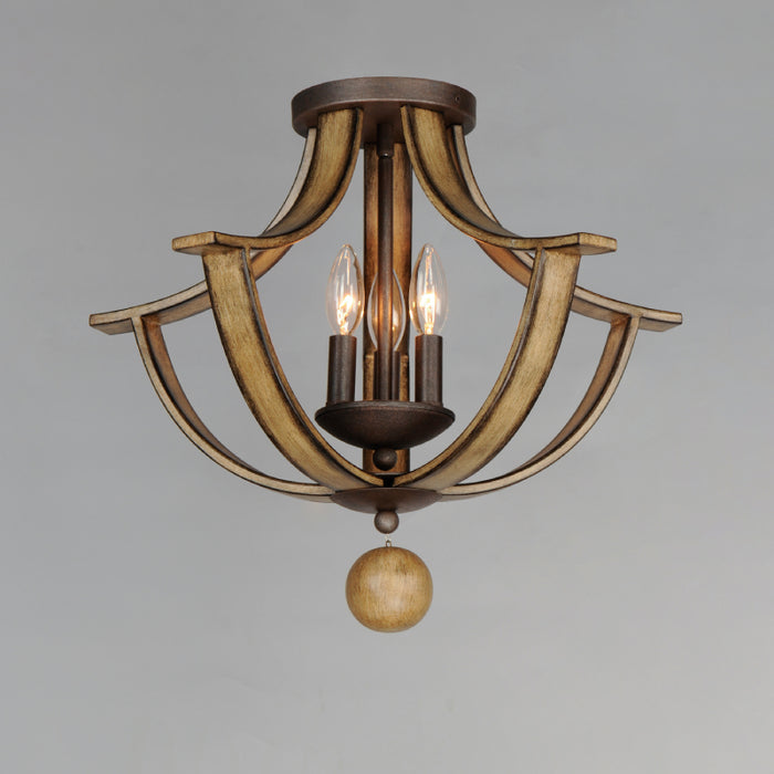 Maxim 20343 Basque 3-lt 20" Semi Flush Mount