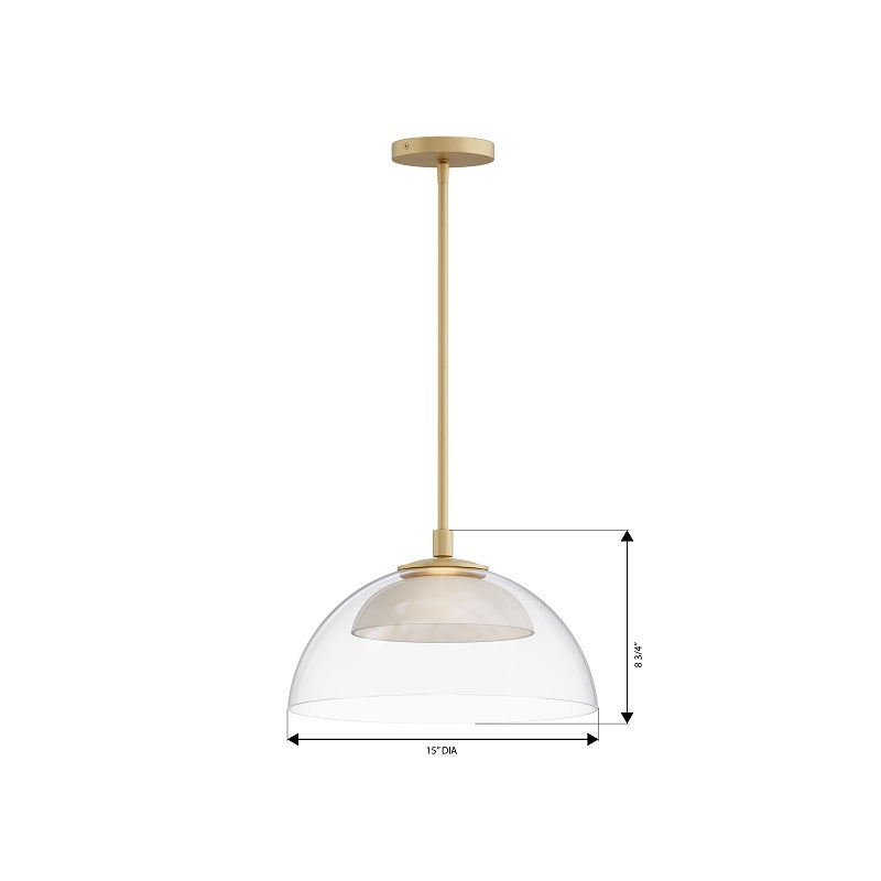 Minka Lavery 2036 Halwynd 1-lt 15" LED Convertible Pendant/Semi-Flush