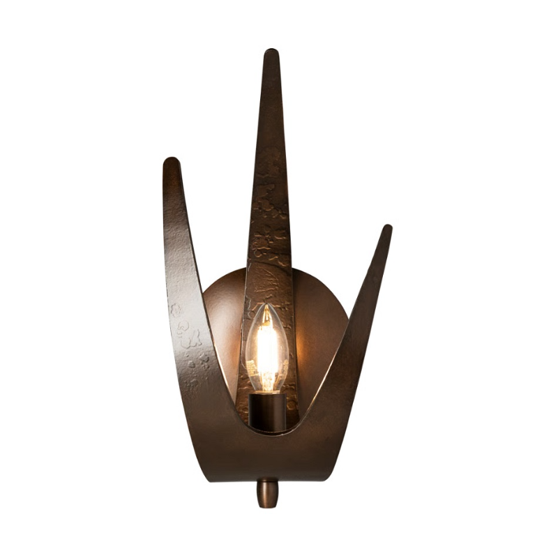 Hubbardton Forge 204072 Caribou 1-lt 14" Tall Wall Sconce - Bronze/Left