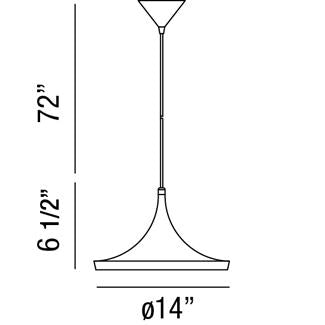 Eurofase 20439 Round 1-lt 14" Pendant