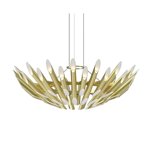 Sonneman 2046 Chimes 60-lt 48" LED Chandelier - Satin Brass