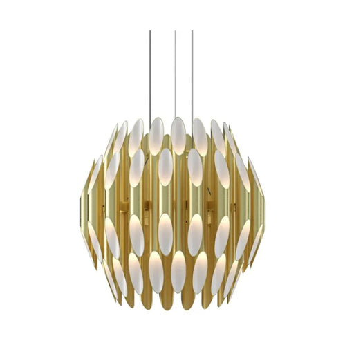 Sonneman 2047 Chimes 72-lt 25" LED Chandelier - Satin Brass