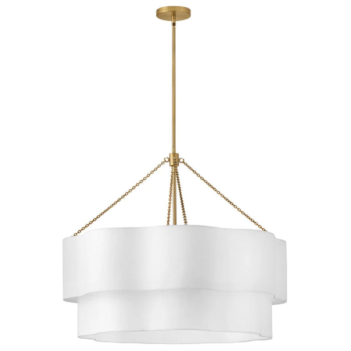Hinkley 47735 Gwen 8-lt 32" LED Chandelier - Lacquered Brass