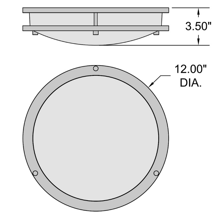 Access 20506 Solero III 1-lt 12" LED Flush Mount