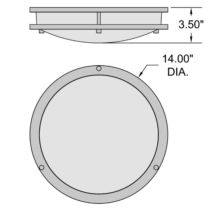 Access 20507 Solero III 1-lt 14" LED Flush Mount