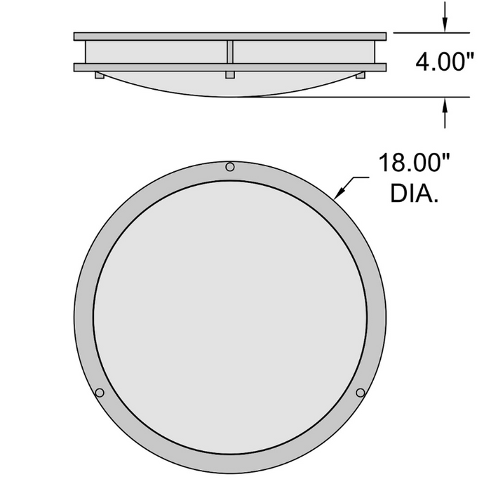 Access 20509 Solero III 1-lt 18" LED Flush Mount