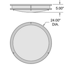 Access 20510 Solero III 1-lt 24" LED Flush Mount