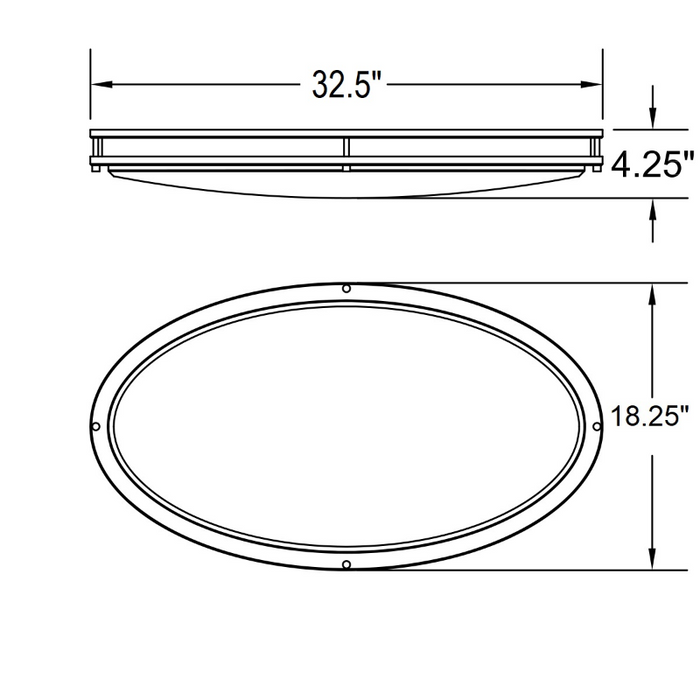 Access 20513 Solero III 1-lt 33" LED Flush Mount