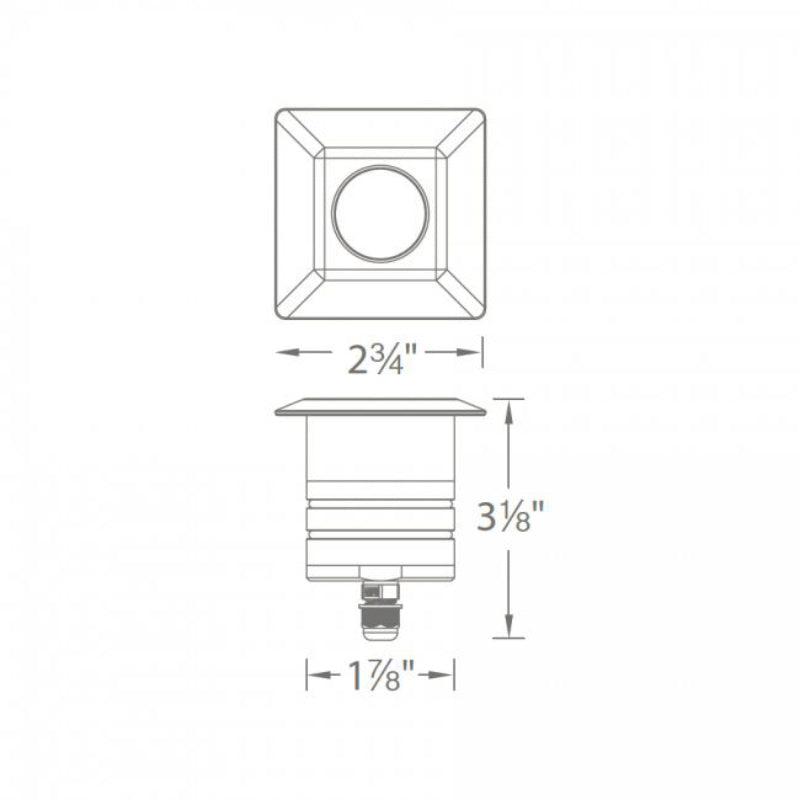 WAC 2051 2" Landscape Recessed LED Inground Square Light