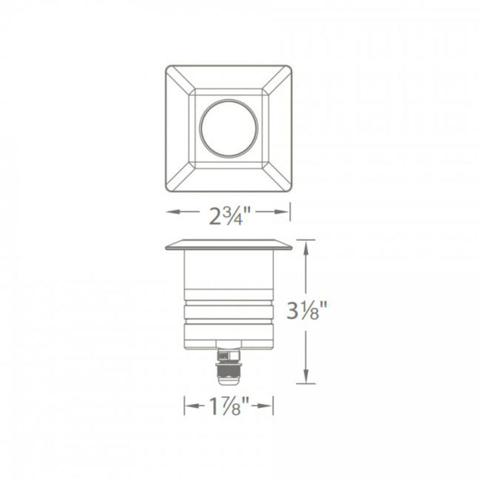 WAC 2051 2" Landscape Recessed LED Inground Square Light