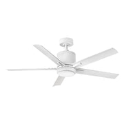 Hinkley 907052 Vail 52" Indoor/Outdoor Smart Ceiling Fan with LED Light Kit - Matte White